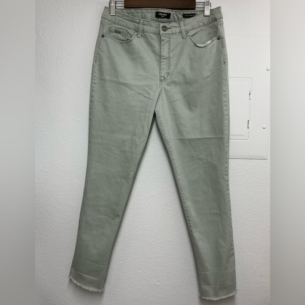 Nine West Women's Soft Gray Straight Leg Jeans